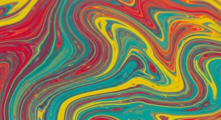Obraz premium Swirling abstract art piece featuring vibrant colors and fluid, marbled patterns.