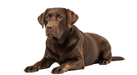 Isolated Chocolate Labrador Retriever