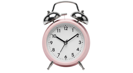 Isolated Pink Alarm Clock