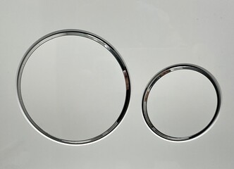 Rundes Designobjekt weiss, gl&auml;nzend, Hintergrund