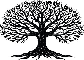 Obraz premium Vector art of stylized tree of life illustration