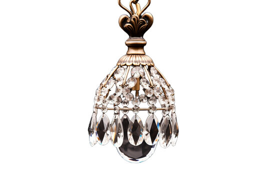 Hanging chandelier with sparkling crystal accents