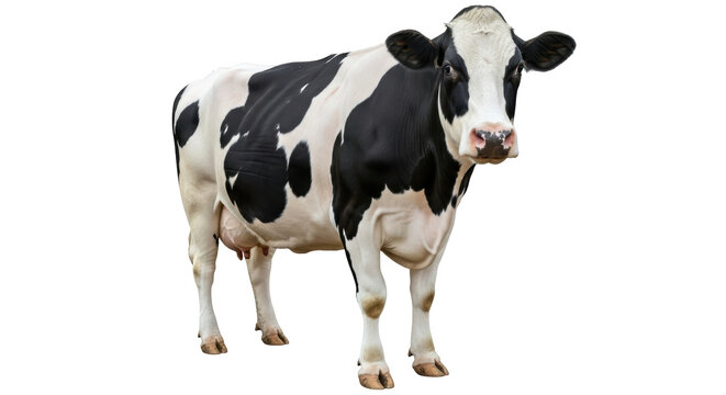 Isolated Spotted Cow - Powered by Adobe