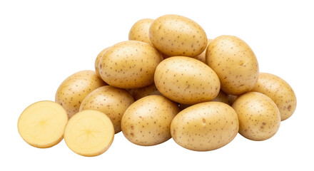 Isolated Pile of Baby Potatoes