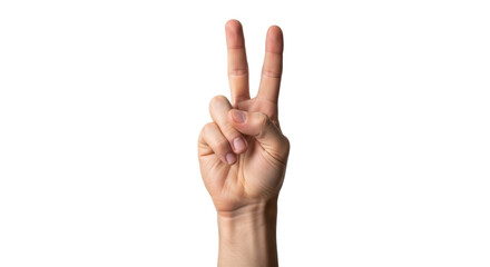 Naklejka premium Isolated Hand Showing Peace Sign