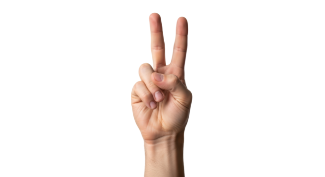 Isolated Hand Showing Peace Sign