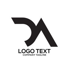 DA letter initial creative logo design