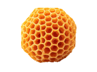 Honeycomb sphere isolated on black background natural texture, Isolated On Transparent Background, Png