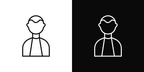 Cashier icon. Stroke pictogram. Vector illustration. Vector sign for mobile app and websites.