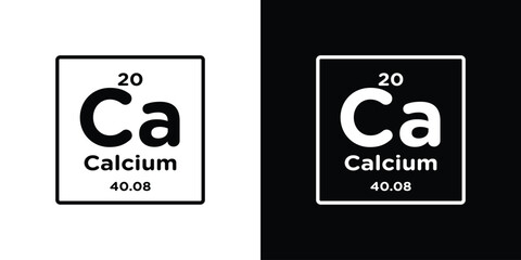 Calcium icon. Stroke pictogram. Vector illustration. Vector sign for mobile app and websites.