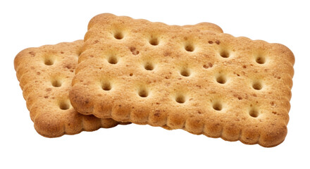 Isolated Two Crispy Crackers