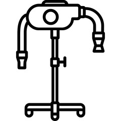 Naklejka premium Grooming stand dryer outline icon vector