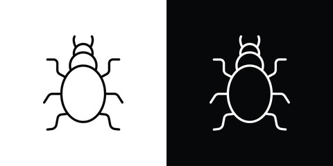 Bedbug icon. Stroke pictogram. Vector illustration. Vector sign for mobile app and websites.