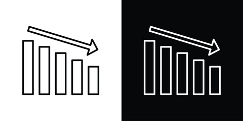 Attrition icon. Stroke pictogram. Vector illustration. Vector sign for mobile app and websites.