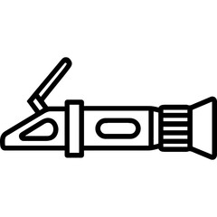 Obraz premium Refractometer outline icon vector