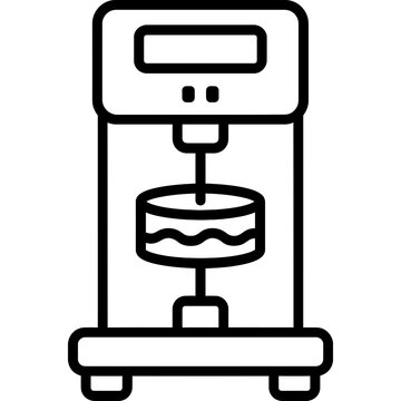 Rheometer outline icon vector