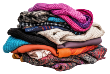 PNG Pile of clothes clothing apparel knitwear.