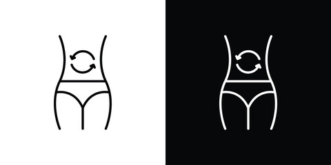 Metabolism icon. Stroke pictogram. Vector illustration. Vector sign for mobile app and websites.