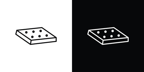 Mattress icon. Stroke pictogram. Vector illustration. Vector sign for mobile app and websites.