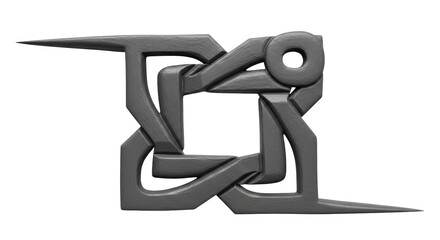 Isolated Abstract Geometric Ornament