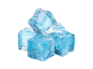 Obraz premium Sparkling ice cubes on black background refreshing cold drink, Isolated On Transparent Background, Png