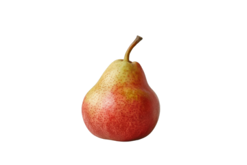 Juicy ripe pear isolated on a transparent background, perfect for healthy eating visuals and fruit enthusiasts who appreciate natural produce