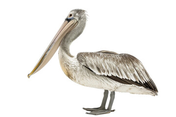 Fototapeta premium Pelican isolated on transparent background perfect for wildlife photography and educational materials showcasing natural beauty and unique features