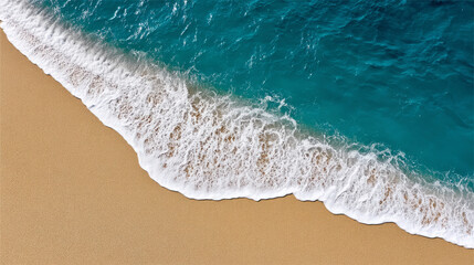 Aerial view of pristine beach celebrating world oceans day
