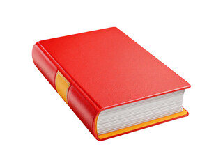 Red hardcover book isolated on black background, Isolated On Transparent Background, Png