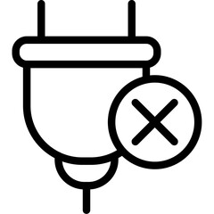 Plug circle xmark Icon