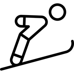 Person ski jumping Icon
