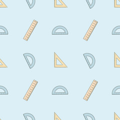 Seamless pattern with rulers