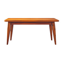 Fototapeta premium A photorealistic image of a Retro Coffee Table with bold design elements, vibrant color accents, and modern materials that evoke nostalgic charm, isolated on transparent background