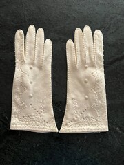White womens gloves