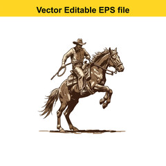 Fototapeta premium Cowgirl riding a horse through grass in silhouette