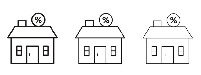 Mortgage rate icon for Graphic Design Projects