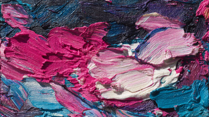 Vibrant Neon Abstract Oil Brushstroke Wallpaper, Generative AI
