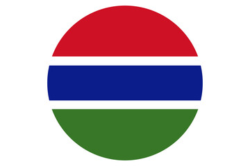 round Flag of The Gambia vector