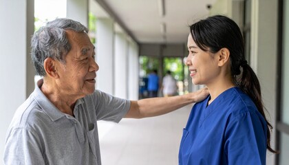 介護士と高齢者が心を通わせる瞬間
