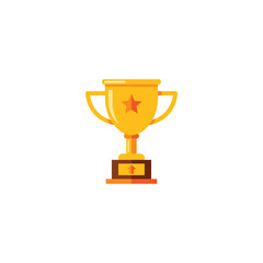 Shiny Golden Trophy Award Symbolizing Great Success, Achievement, and Outstanding Victory in Competition or Progress