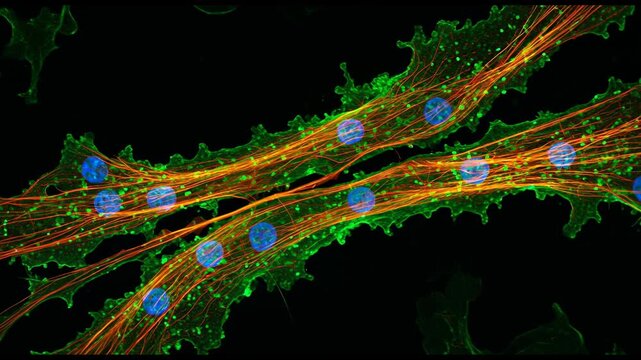 Fluorescence microscopy of actin filaments v2