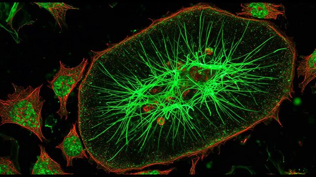 Fluorescence microscopy of actin filaments v3