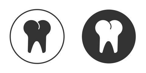 Tooth icon vector clipart in black colors. suitable for graphic work