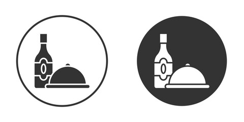 Room service icon vector clipart in black colors. suitable for graphic work