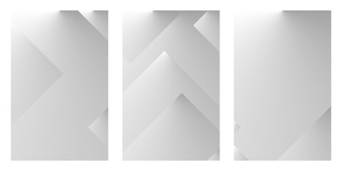 Obraz premium Modern abstract geometric background featuring white and grey gradient shapes with sharp angles, creating a clean and minimalist design perfect for corporate or tech themes.