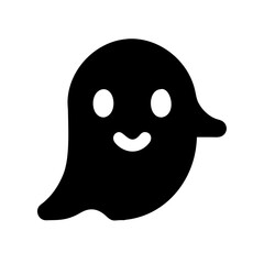 Fototapeta premium Cute ghost wearing a backward cap icon vector illustration