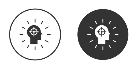 Intention icon vector clipart in black colors. suitable for graphic work