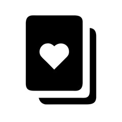 Fototapeta premium Heart playing card icon vector illustration
