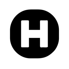 Hospital sign icon vector illustration