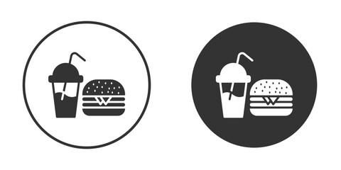 Fast food icon vector clipart in black colors. suitable for graphic work